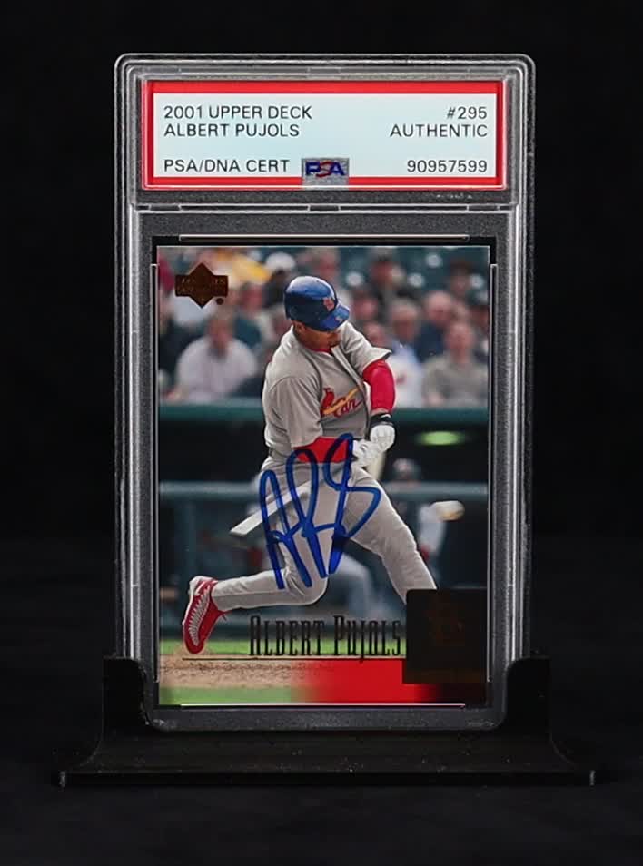 Albert Pujols Signed 2001 Upper Deck #295 RC (PSA Encapsulated) at PristineAuction.com