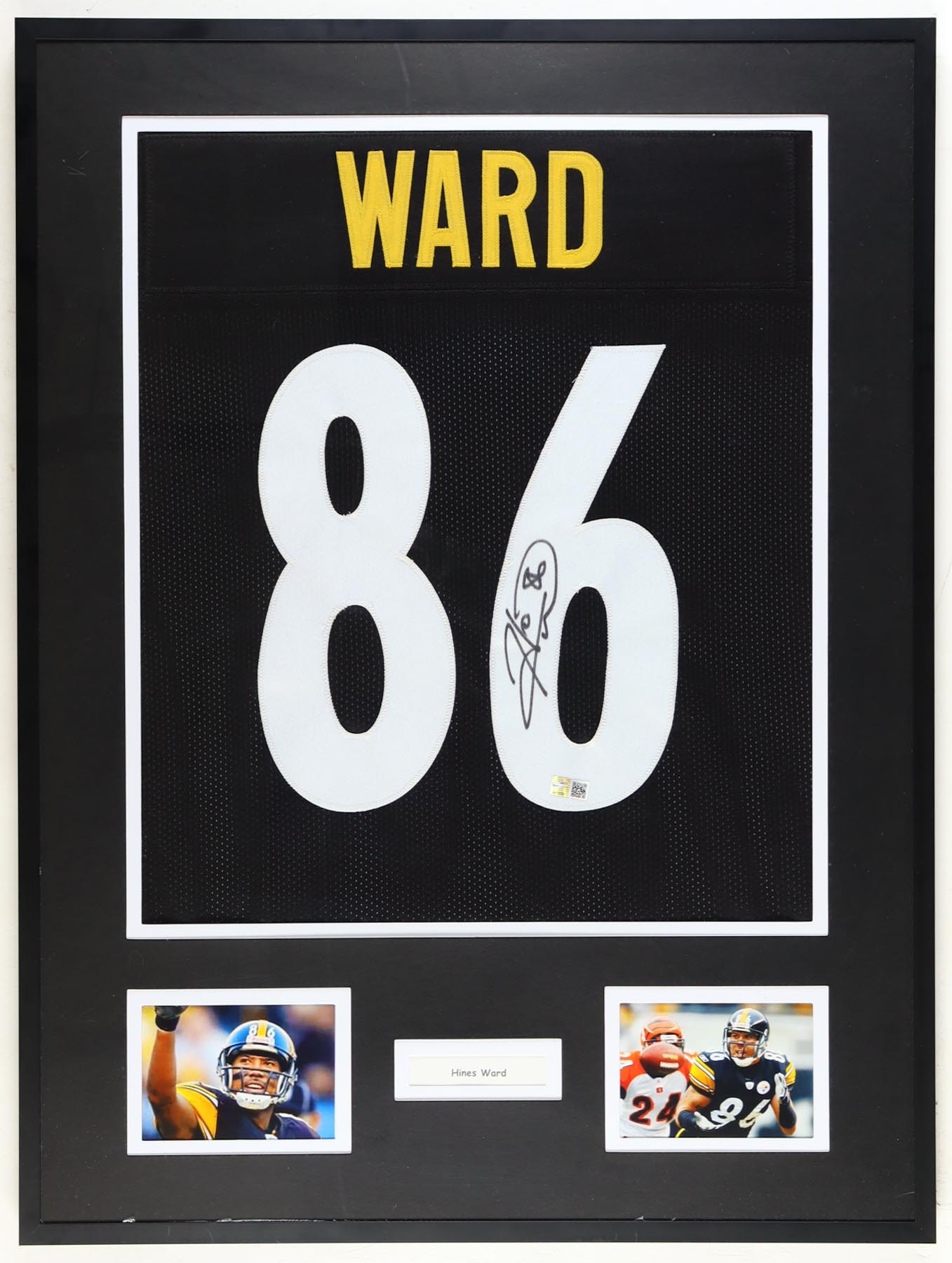 Hines Ward Signed Custom Framed Jersey Display (TSE) at PristineAuction.com Hines Ward Signed Custom Framed Jersey Display (TSE) at PristineAuction.com