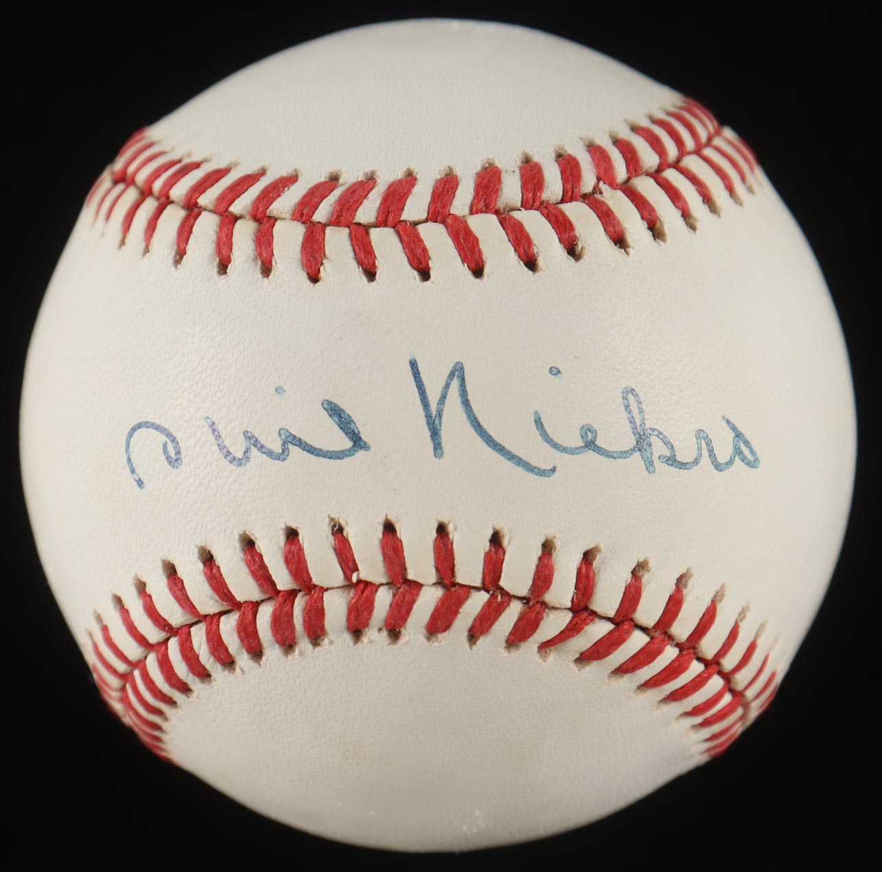 Phil Niekro Signed ONL Baseball With Display Case & Hall Of Fame Induction Pin (PSA) at PristineAuction.com Phil Niekro Signed ONL Baseball With Display Case & Hall Of Fame Induction Pin (PSA) at PristineAuction.com