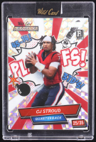 CJ Stroud 2023 Wild Card Alumination Comix Mosaic Silver #ACCS #25/35 RC at PristineAuction.com
