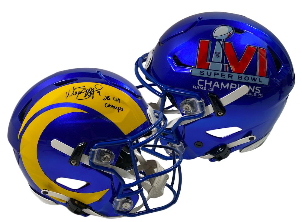 Matthew Stafford Signed Rams | Super Bowl LVI Champions Full-Size Authentic On-Field Speedflex Helmet Inscribed "SB LVI Champs" (Fanatics) at PristineAuction.com Matthew Stafford Signed Rams | Super Bowl LVI Champions Full-Size Authentic On-Field Speedflex Helmet Inscribed "SB LVI Champs" (Fanatics) at PristineAuction.com