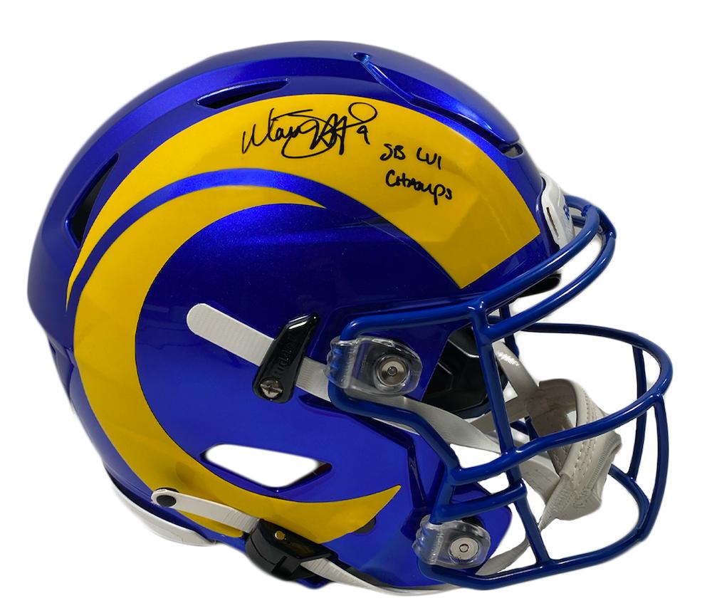 Matthew Stafford Signed Rams | Super Bowl LVI Champions Full-Size Authentic On-Field Speedflex Helmet Inscribed "SB LVI Champs" (Fanatics) at PristineAuction.com Matthew Stafford Signed Rams | Super Bowl LVI Champions Full-Size Authentic On-Field Speedflex Helmet Inscribed "SB LVI Champs" (Fanatics) at PristineAuction.com
