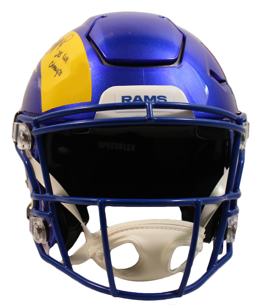 Matthew Stafford Signed Rams | Super Bowl LVI Champions Full-Size Authentic On-Field Speedflex Helmet Inscribed "SB LVI Champs" (Fanatics) at PristineAuction.com Matthew Stafford Signed Rams | Super Bowl LVI Champions Full-Size Authentic On-Field Speedflex Helmet Inscribed "SB LVI Champs" (Fanatics) at PristineAuction.com