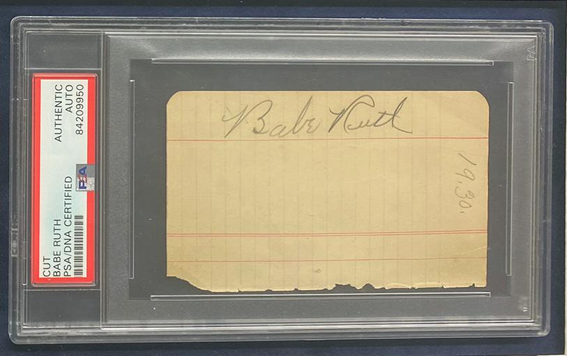 Babe Ruth Signed Yankees Custom Framed Cut Display (PSA) at PristineAuction.com Babe Ruth Signed Yankees Custom Framed Cut Display (PSA) at PristineAuction.com