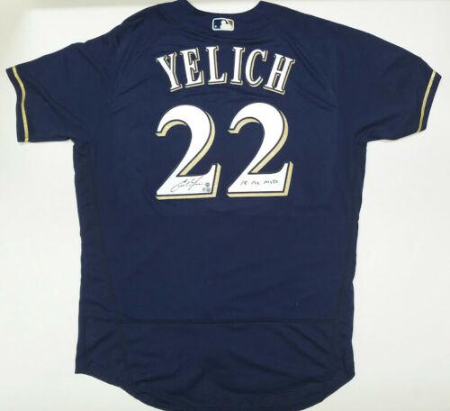 Christian Yelich Signed Majestic Brewers Jersey Inscribed "18 NL MVP" (Steiner & MLB) at PristineAuction.com Christian Yelich Signed Majestic Brewers Jersey Inscribed "18 NL MVP" (Steiner & MLB) at PristineAuction.com