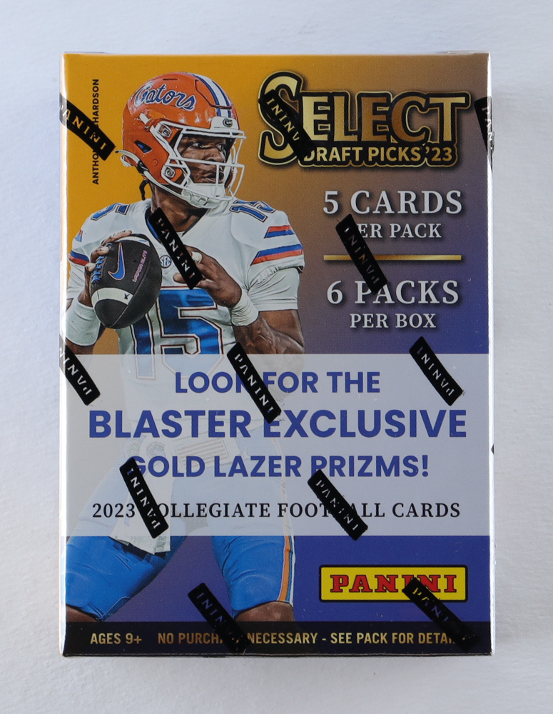 2023 Panini Select Draft Picks Football Blaster Box with (6) Packs at PristineAuction.com 2023 Panini Select Draft Picks Football Blaster Box with (6) Packs at PristineAuction.com