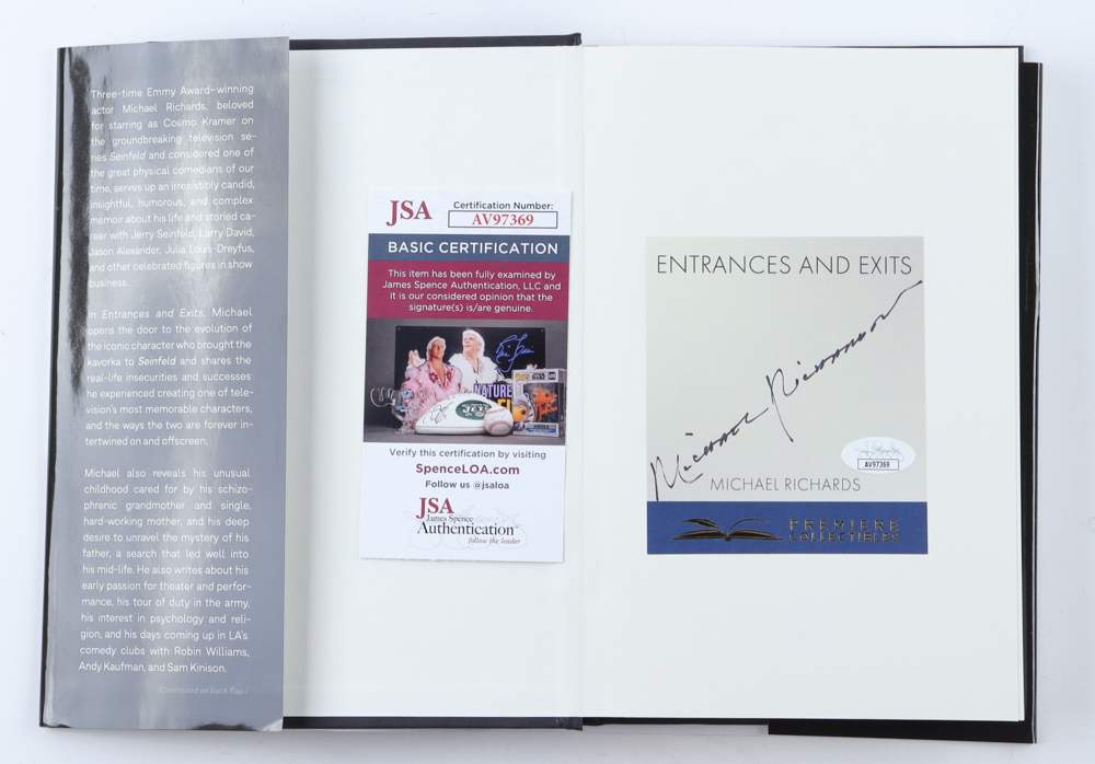 Michael Richards Signed "Entrances and Exits" Hardcover Book (JSA) at PristineAuction.com Michael Richards Signed "Entrances and Exits" Hardcover Book (JSA) at PristineAuction.com
