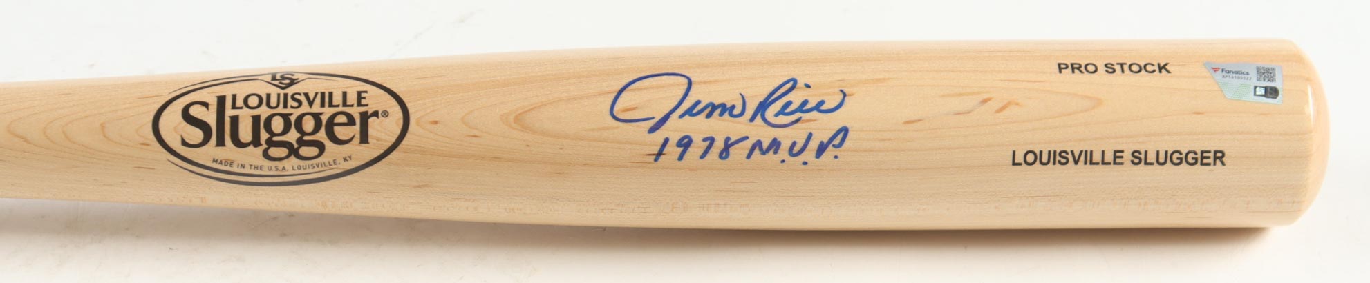 Jim Rice Signed Louisville Slugger Baseball Bat Inscribed "1978 M.V.P." (Fanatics) at PristineAuction.com Jim Rice Signed Louisville Slugger Baseball Bat Inscribed "1978 M.V.P." (Fanatics) at PristineAuction.com