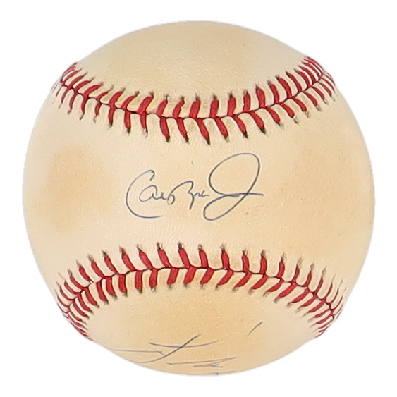 Cal Ripken Jr. & Sachio Kinugasa Signed OAL Baseball (JSA) at PristineAuction.com Cal Ripken Jr. & Sachio Kinugasa Signed OAL Baseball (JSA) at PristineAuction.com