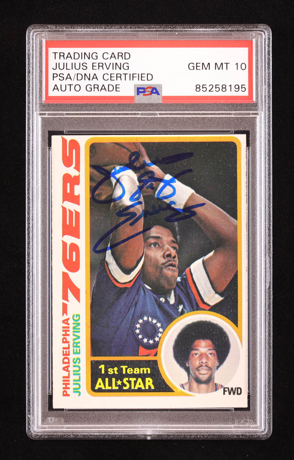 Julius Erving Signed 1978-79 Topps #130 (PSA | Autograph Graded PSA 10) at PristineAuction.com Julius Erving Signed 1978-79 Topps #130 (PSA | Autograph Graded PSA 10) at PristineAuction.com