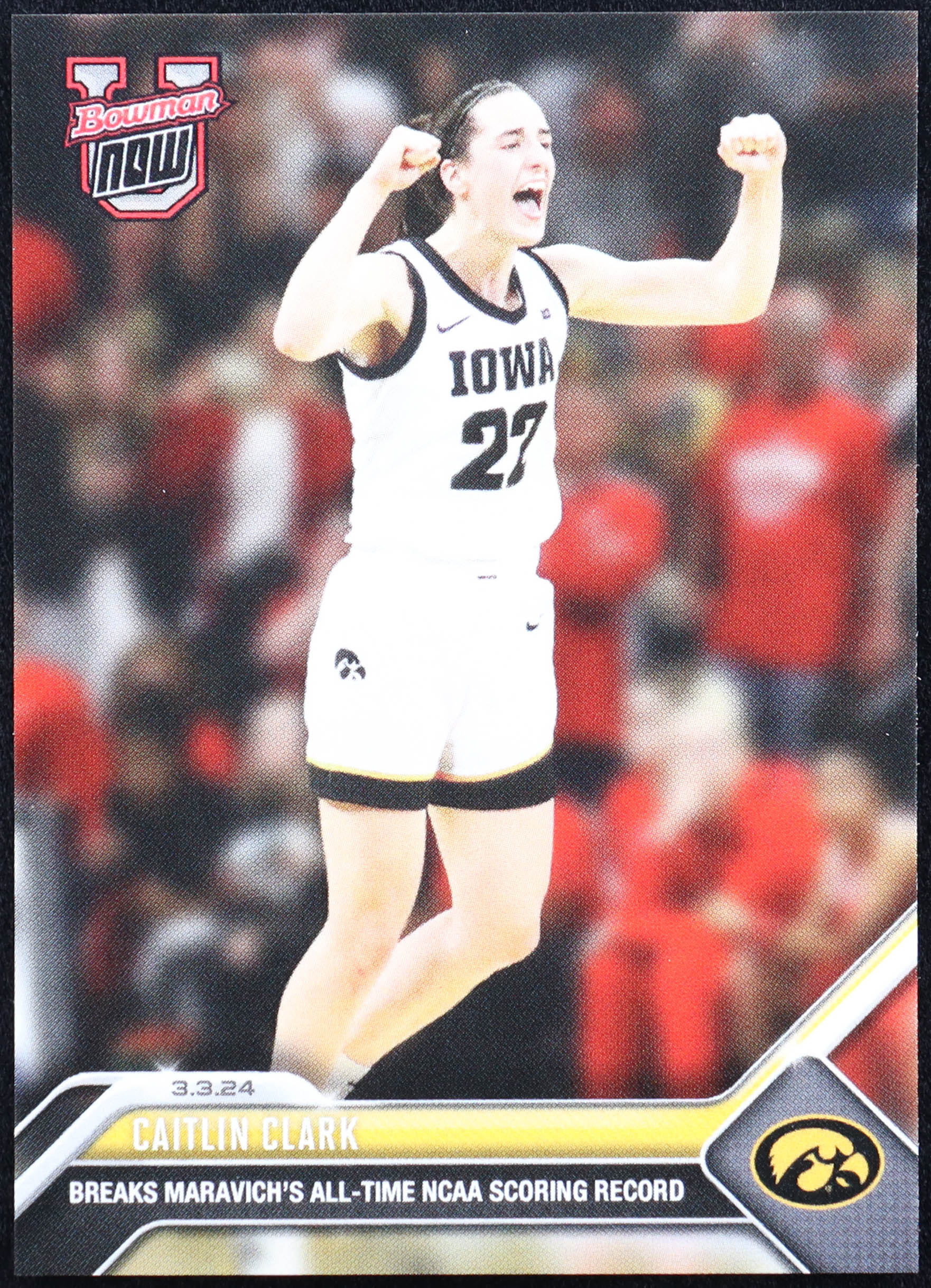 Caitlin Clark 2023-24 Bowman University Now #61 RC at PristineAuction.com Caitlin Clark 2023-24 Bowman University Now #61 RC at PristineAuction.com