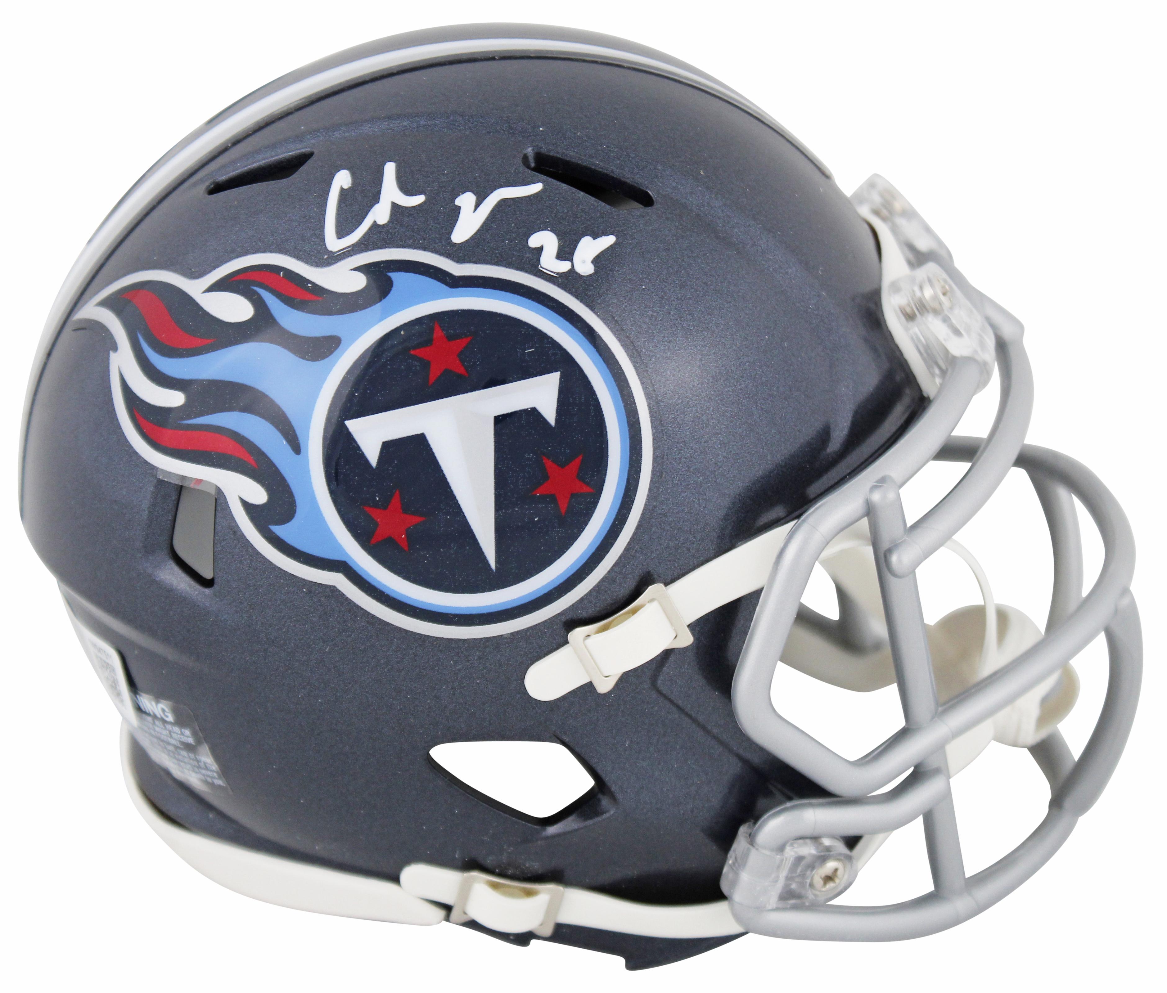 Chris Johnson Signed Titans Speed Mini Helmet (Beckett) at PristineAuction.com Chris Johnson Signed Titans Speed Mini Helmet (Beckett) at PristineAuction.com