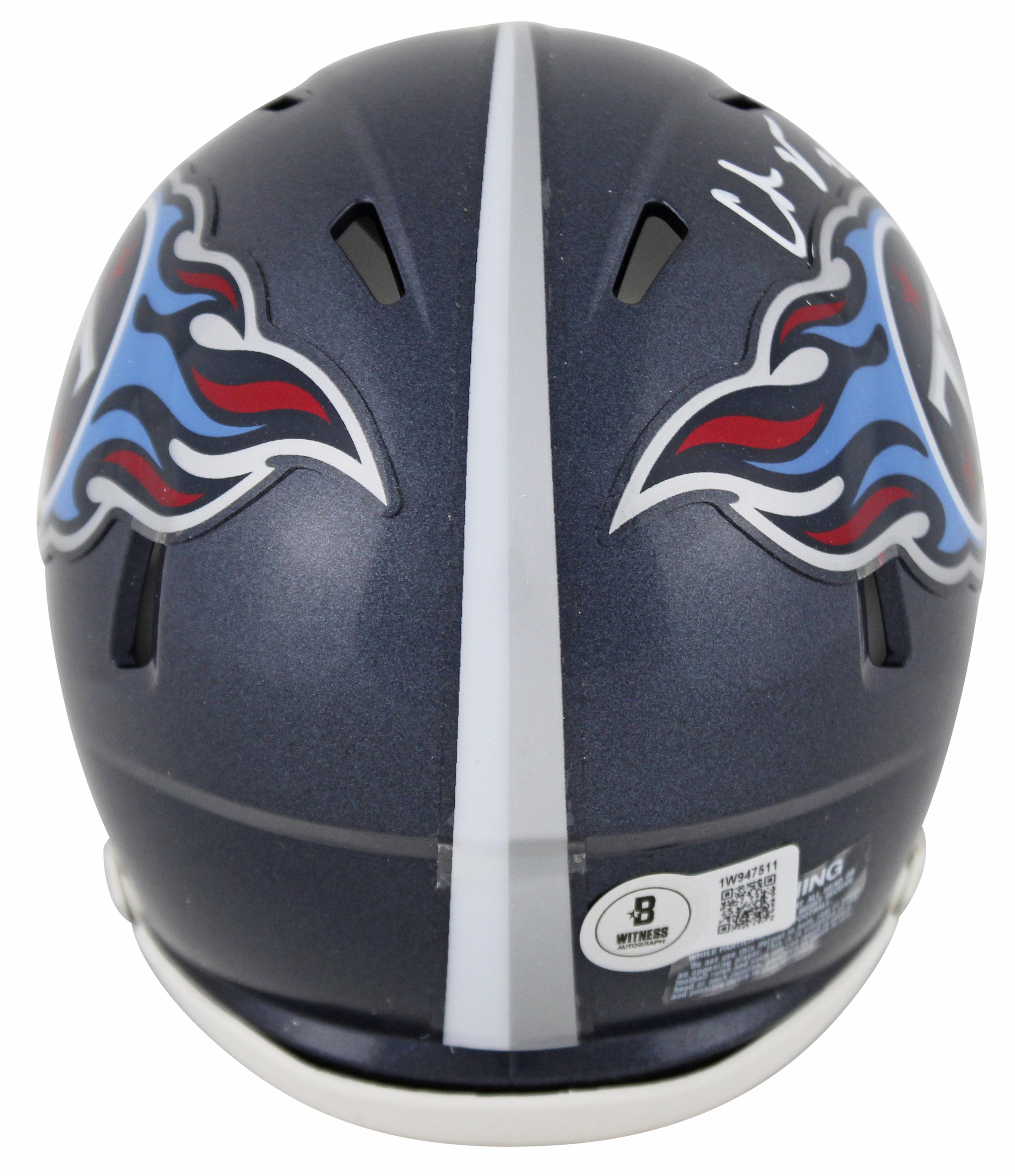 Chris Johnson Signed Titans Speed Mini Helmet (Beckett) at PristineAuction.com Chris Johnson Signed Titans Speed Mini Helmet (Beckett) at PristineAuction.com