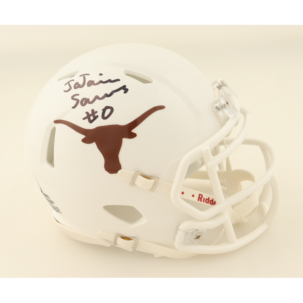 Ja'Tavion Sanders Signed Texas Speed Mini Helmet (Beckett) at PristineAuction.com