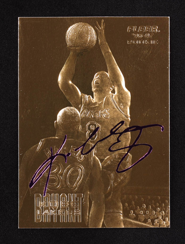 Kobe Bryant 1996-97 Fleer Purple Signature 23Kt Gold RC at PristineAuction.com Kobe Bryant 1996-97 Fleer Purple Signature 23Kt Gold RC at PristineAuction.com