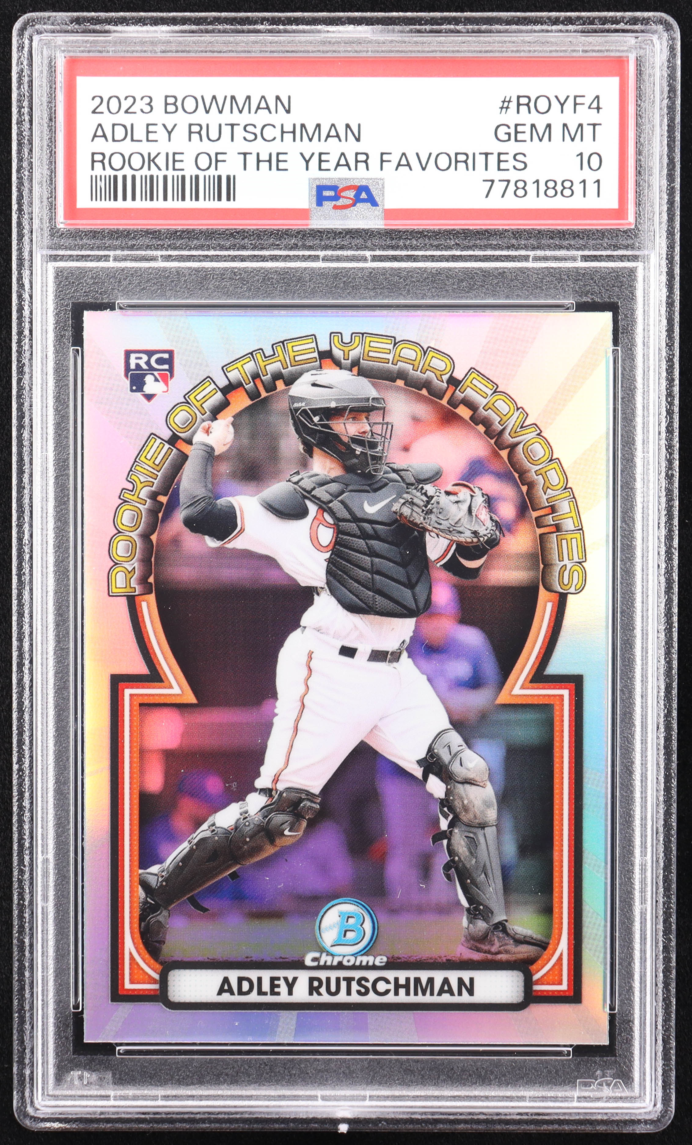Adley Rutschman 2023 Bowman Chrome Rookie of the Year Favorites #ROYF4 ...