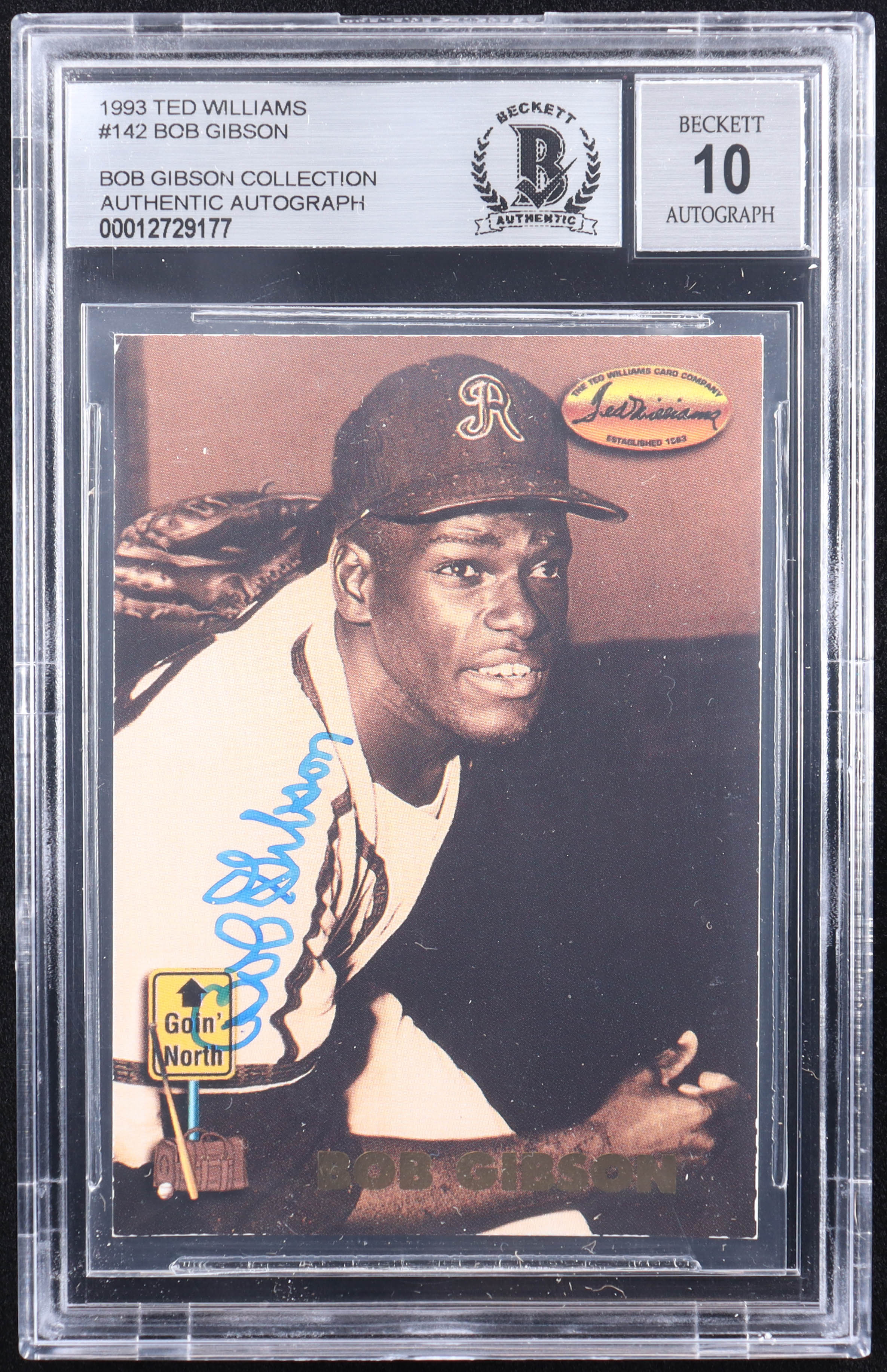 Bob Gibson Signed 1993 Ted Williams #142 (BGS | Autograph Graded BGS 10) at PristineAuction.com Bob Gibson Signed 1993 Ted Williams #142 (BGS | Autograph Graded BGS 10) at PristineAuction.com