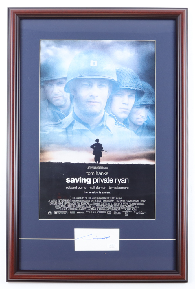 Tom Hanks Signed "Saving Private Ryan" Custom Framed Cut Display (JSA) at PristineAuction.com Tom Hanks Signed "Saving Private Ryan" Custom Framed Cut Display (JSA) at PristineAuction.com
