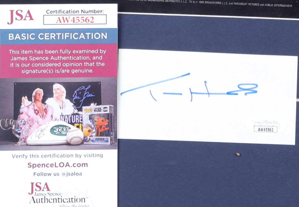 Tom Hanks Signed "Saving Private Ryan" Custom Framed Cut Display (JSA) at PristineAuction.com Tom Hanks Signed "Saving Private Ryan" Custom Framed Cut Display (JSA) at PristineAuction.com