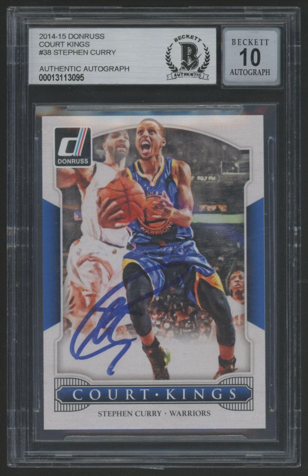 Stephen Curry Signed 2014-15 Donruss Court Kings #38 (BGS | Autograph Graded 10) at PristineAuction.com Stephen Curry Signed 2014-15 Donruss Court Kings #38 (BGS | Autograph Graded 10) at PristineAuction.com