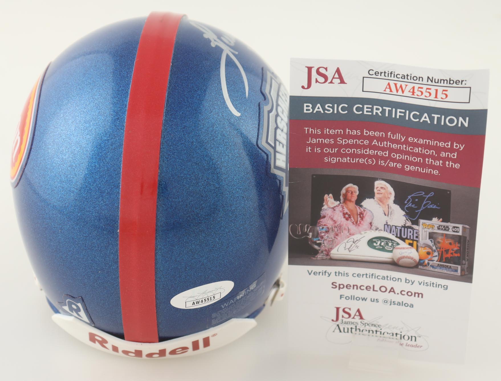 Herschel Walker Signed Tyson Herschel's Famous 34 Mini Helmet with Display Case (JSA) at PristineAuction.com Herschel Walker Signed Tyson Herschel's Famous 34 Mini Helmet with Display Case (JSA) at PristineAuction.com