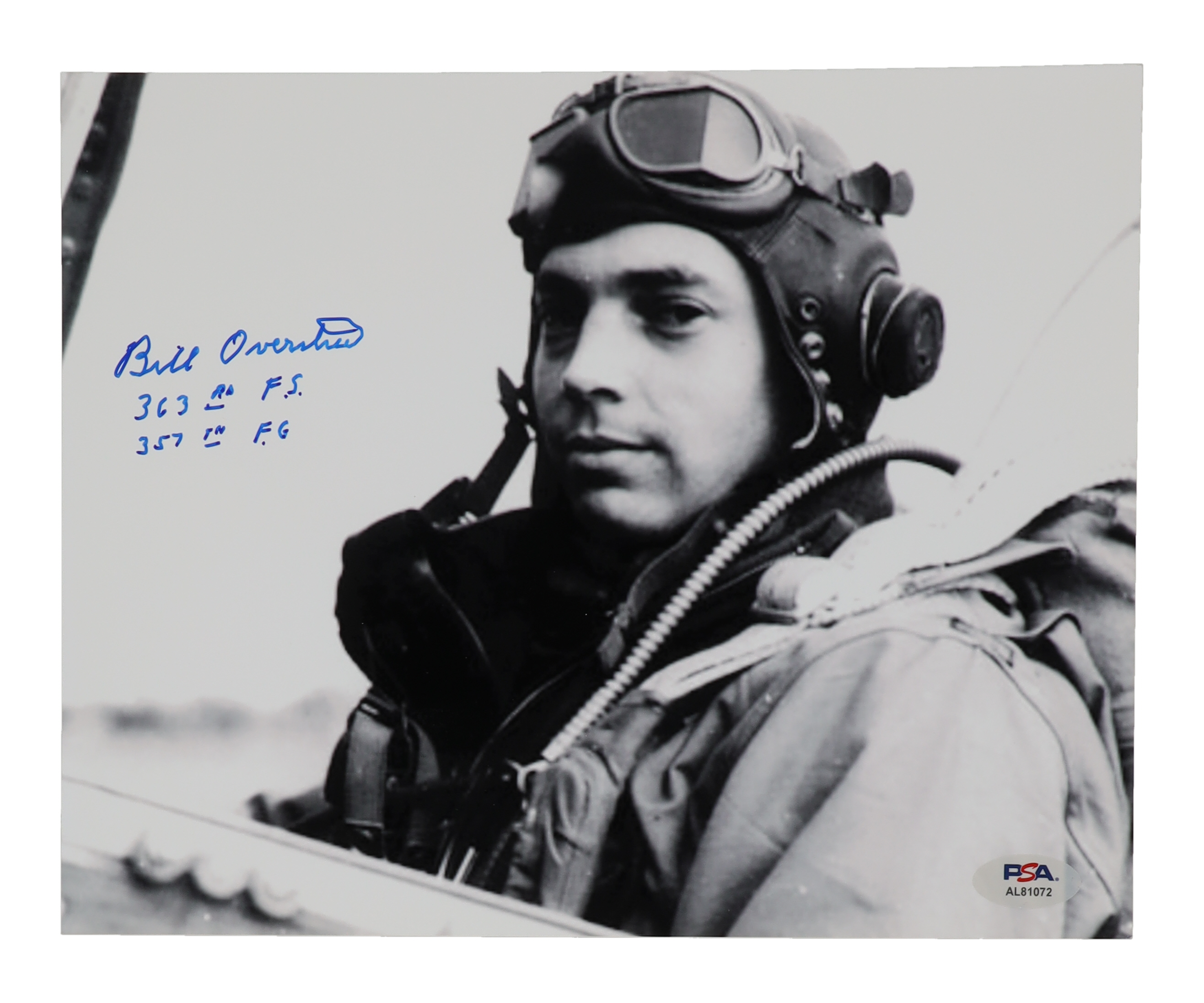 Bill Overstreet Signed 8x10 Photo with Service Record Inscription (PSA) at PristineAuction.com Bill Overstreet Signed 8x10 Photo with Service Record Inscription (PSA) at PristineAuction.com