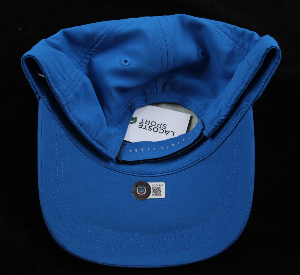 Novak Djokovic Signed Lacoste Adjustable Hat (Beckett) at PristineAuction.com Novak Djokovic Signed Lacoste Adjustable Hat (Beckett) at PristineAuction.com
