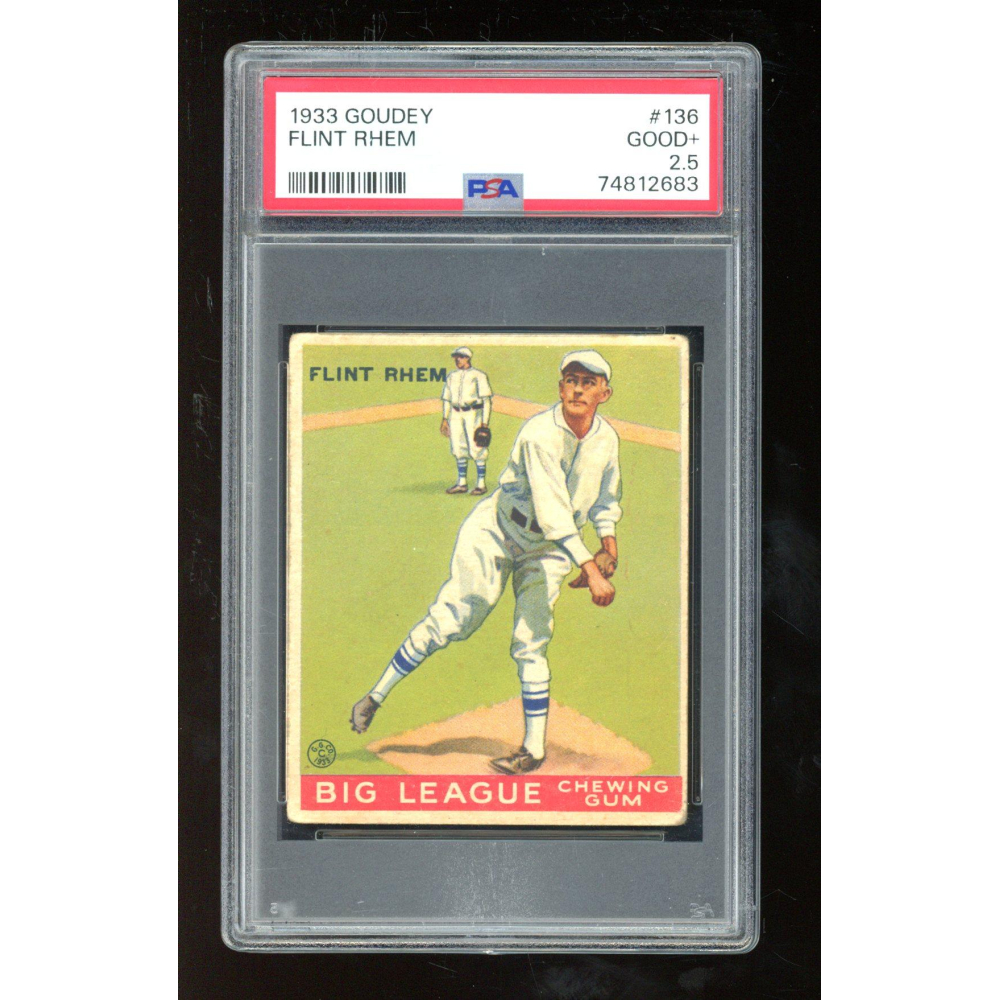 Flint Rhem 1933 Goudey #136 (PSA 2.5) | Pristine Auction