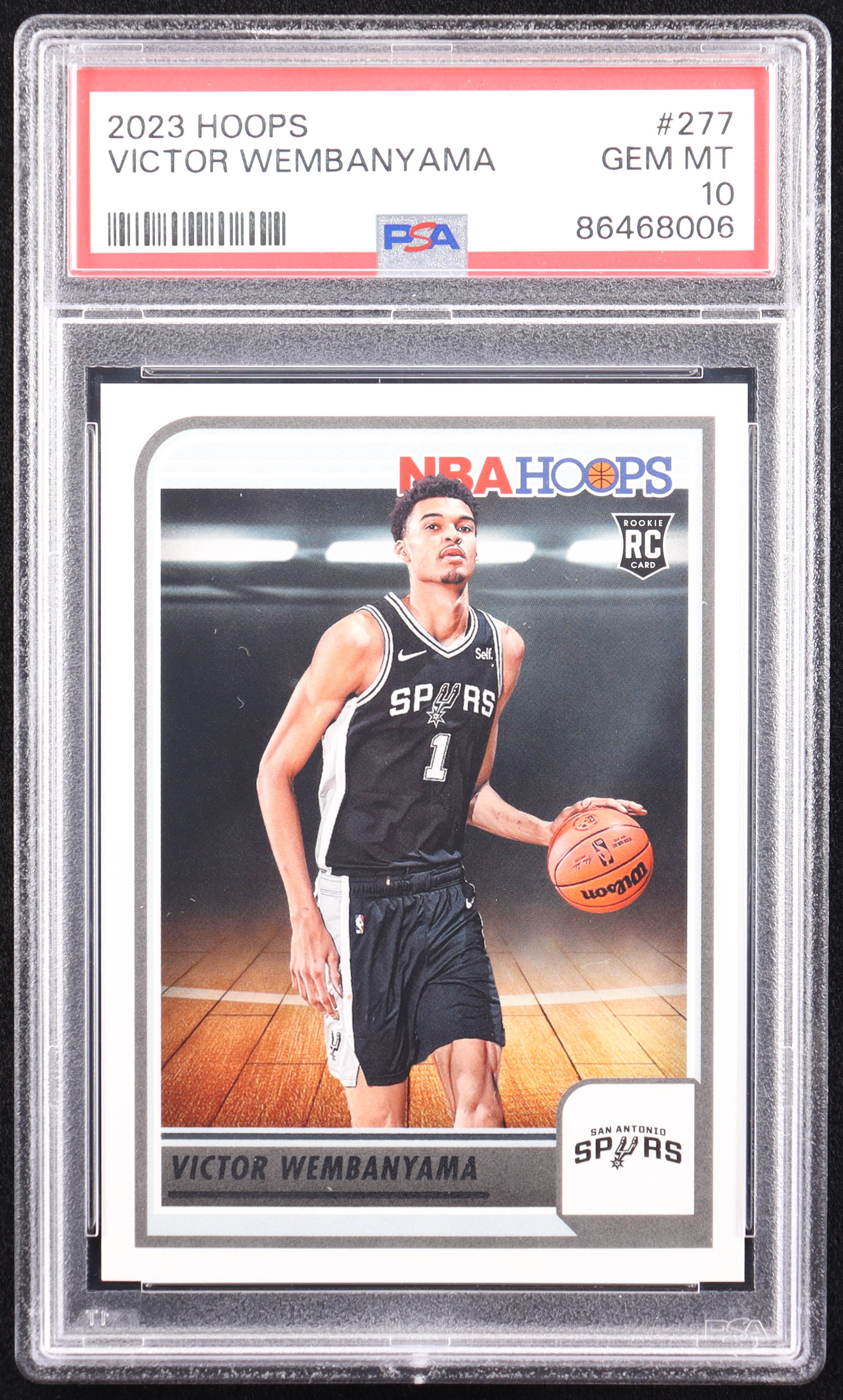 Victor Wembanyama 2023-24 Hoops #277 RC (PSA 10) at PristineAuction.com Victor Wembanyama 2023-24 Hoops #277 RC (PSA 10) at PristineAuction.com