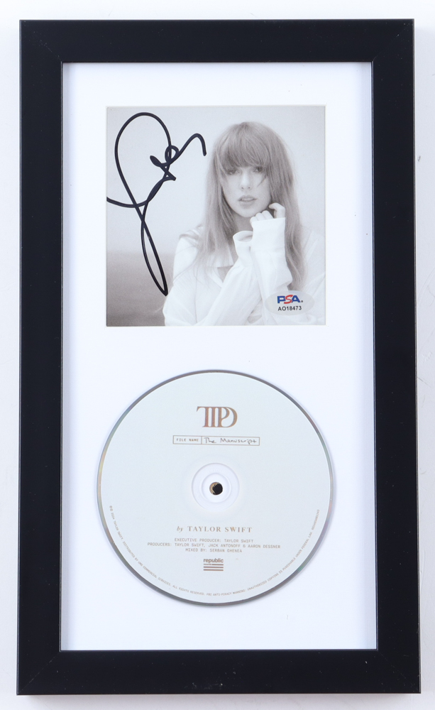 Taylor Swift Signed Custom Framed "The Tortured Poets Department" CD Insert Display (PSA) at PristineAuction.com Taylor Swift Signed Custom Framed "The Tortured Poets Department" CD Insert Display (PSA) at PristineAuction.com