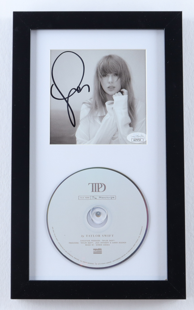 Taylor Swift Signed Custom Framed "The Tortured Poets Department" CD Album Cover Display (JSA) at PristineAuction.com Taylor Swift Signed Custom Framed "The Tortured Poets Department" CD Album Cover Display (JSA) at PristineAuction.com