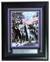 Ray Lewis Signed Ravens Custom Framed Photo (Beckett) at PristineAuction.com