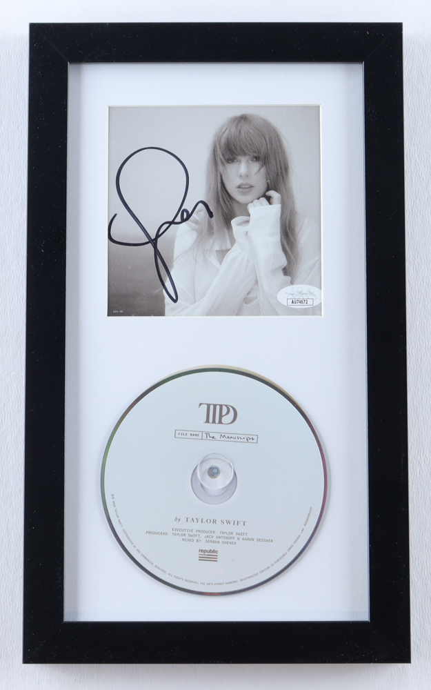 Taylor Swift Signed Custom Framed "The Tortured Poets Department" CD Album Cover Display (JSA) at PristineAuction.com Taylor Swift Signed Custom Framed "The Tortured Poets Department" CD Album Cover Display (JSA) at PristineAuction.com