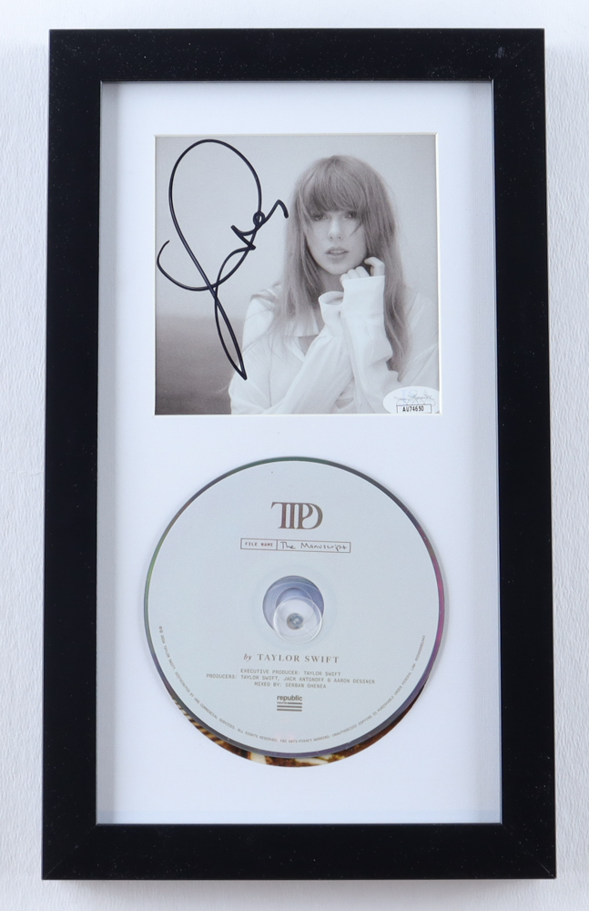 Taylor Swift Signed Custom Framed "The Tortured Poets Department" CD Album Cover Display (JSA) at PristineAuction.com Taylor Swift Signed Custom Framed "The Tortured Poets Department" CD Album Cover Display (JSA) at PristineAuction.com