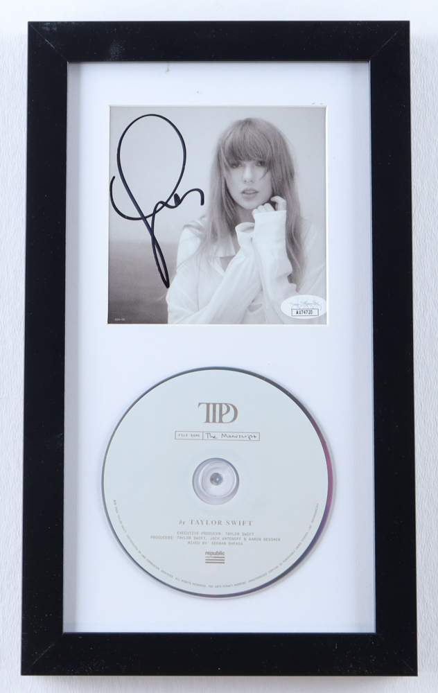 Taylor Swift Signed Custom Framed "The Tortured Poets Department" CD Album Cover Display (JSA) at PristineAuction.com Taylor Swift Signed Custom Framed "The Tortured Poets Department" CD Album Cover Display (JSA) at PristineAuction.com