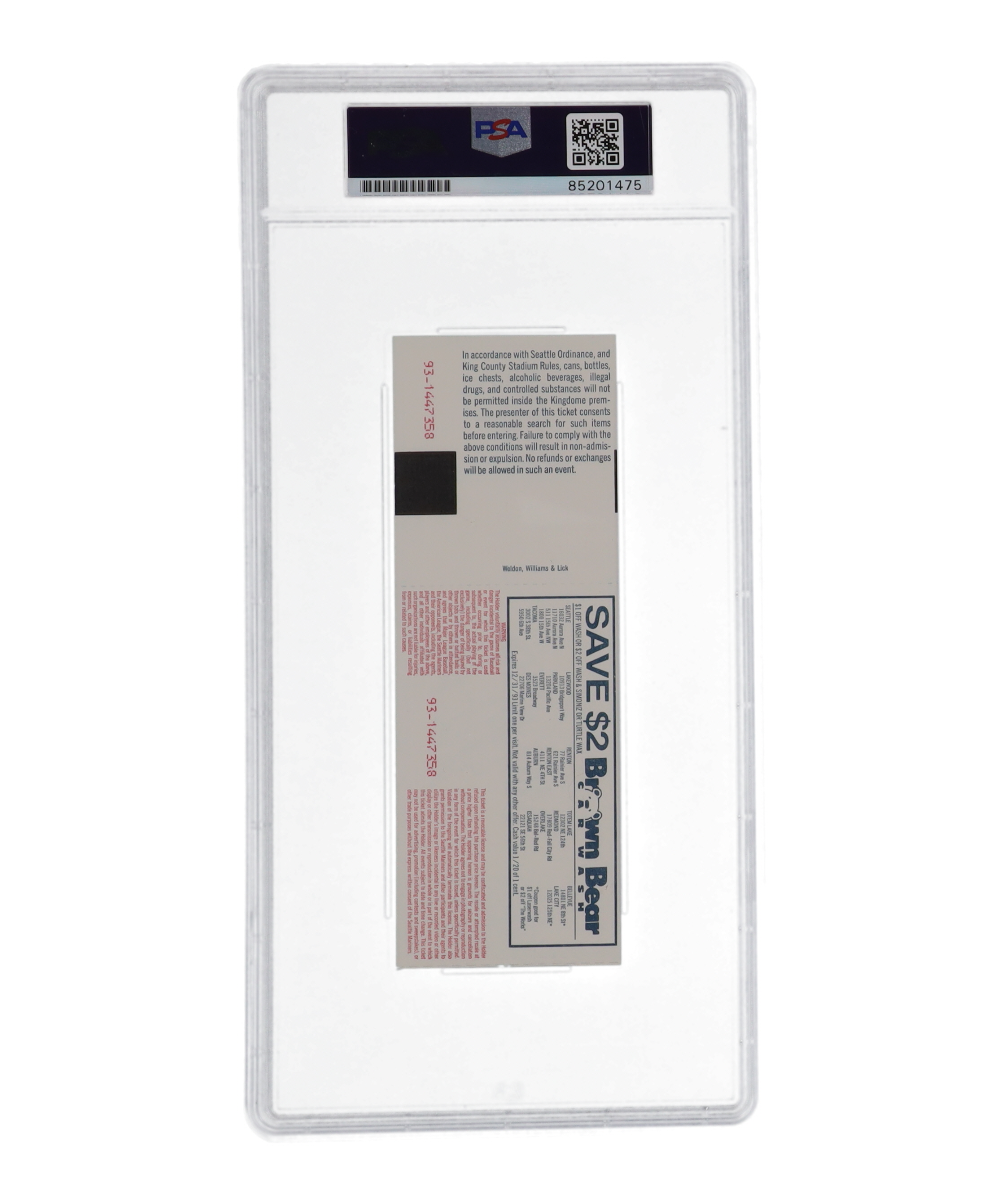 Nolan Ryan Signed Original 1993 Last Game Ticket (PSA | Auto Graded 10) at PristineAuction.com Nolan Ryan Signed Original 1993 Last Game Ticket (PSA | Auto Graded 10) at PristineAuction.com