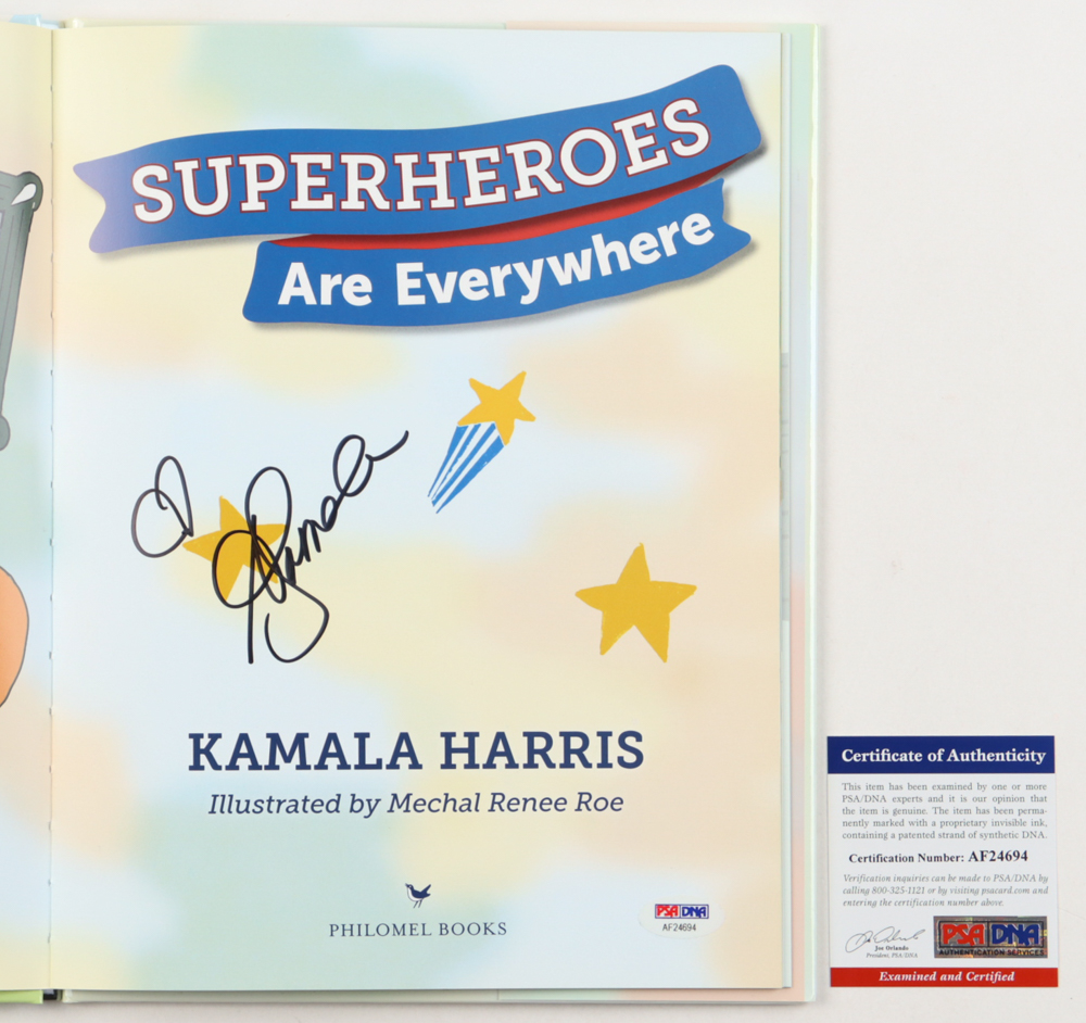 Kamala Harris Signed "Superheroes Are Everywhere" Hardcover Book (PSA) at PristineAuction.com Kamala Harris Signed "Superheroes Are Everywhere" Hardcover Book (PSA) at PristineAuction.com