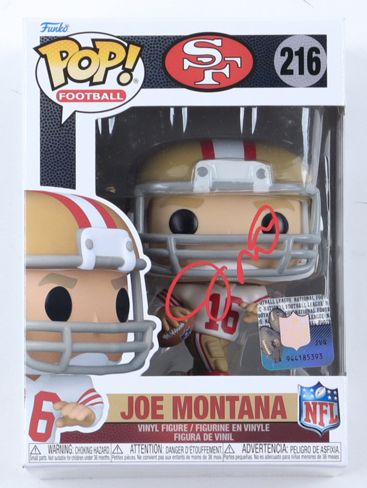 Joe Montana Signed 49ers #216 Funko Pop! Vinyl Figure (Montana) at PristineAuction.com Joe Montana Signed 49ers #216 Funko Pop! Vinyl Figure (Montana) at PristineAuction.com
