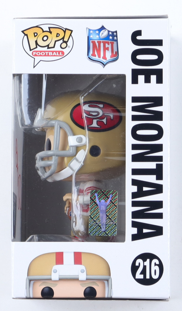 Joe Montana Signed 49ers #216 Funko Pop! Vinyl Figure (Montana) at PristineAuction.com Joe Montana Signed 49ers #216 Funko Pop! Vinyl Figure (Montana) at PristineAuction.com