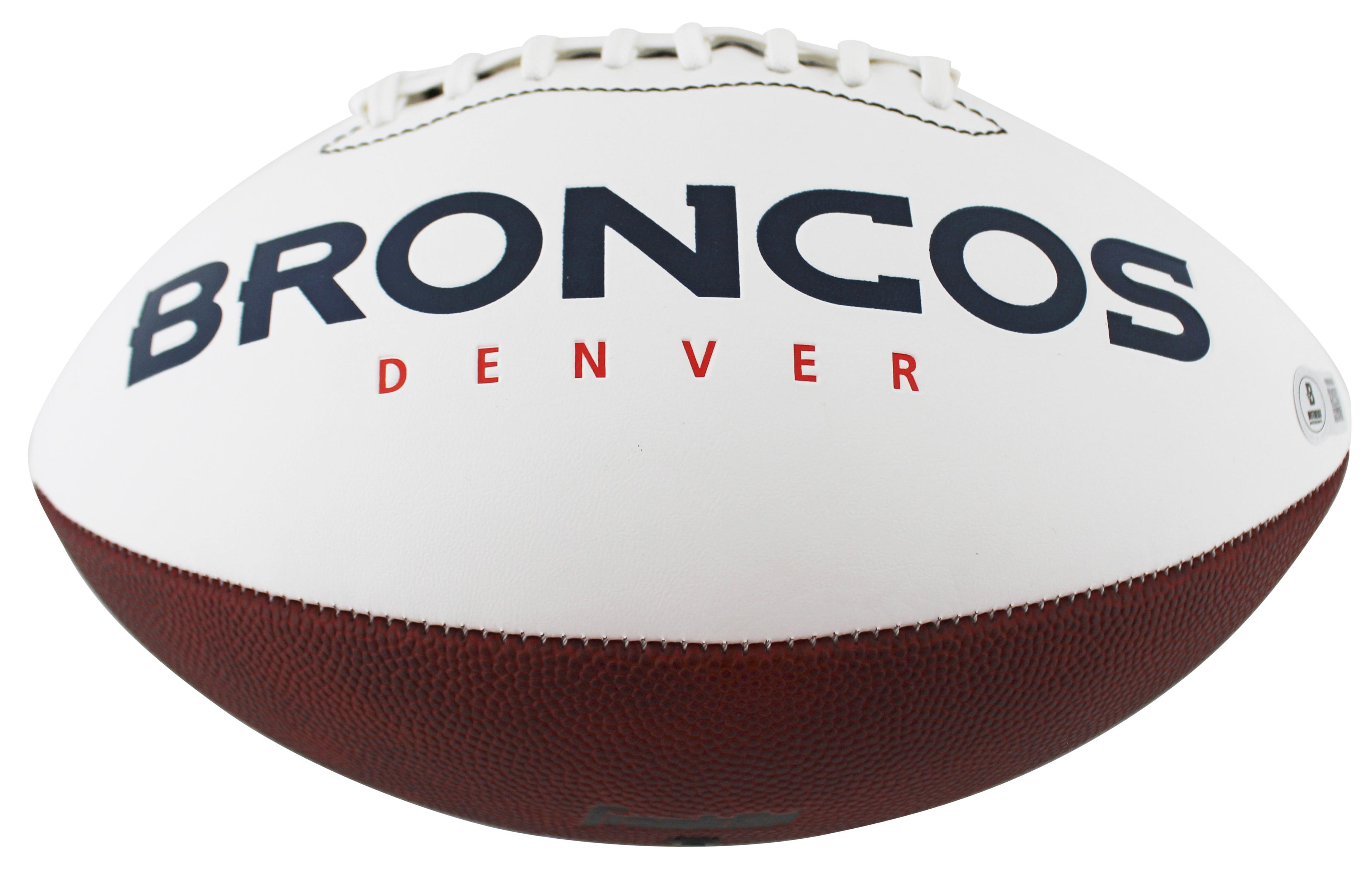 Randy Gradishar Signed Broncos Logo Football Inscribed "HOF 24" with Display Case (Beckett) at PristineAuction.com Randy Gradishar Signed Broncos Logo Football Inscribed "HOF 24" with Display Case (Beckett) at PristineAuction.com