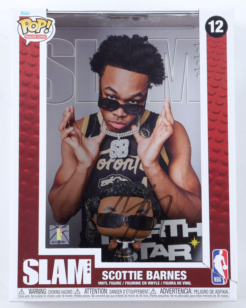 Scottie Barnes Signed Raptors #12 NBA SLAM Funko Pop! Cover Vinyl Figure (PSA) at PristineAuction.com Scottie Barnes Signed Raptors #12 NBA SLAM Funko Pop! Cover Vinyl Figure (PSA) at PristineAuction.com
