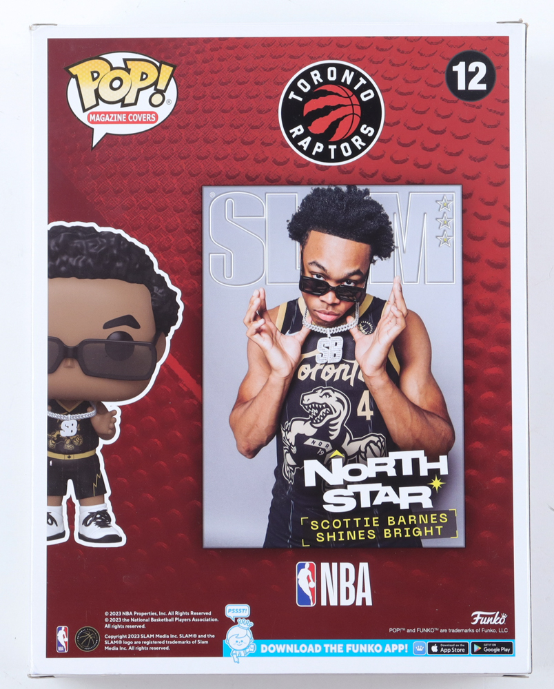 Scottie Barnes Signed Raptors #12 NBA SLAM Funko Pop! Cover Vinyl Figure (PSA) at PristineAuction.com Scottie Barnes Signed Raptors #12 NBA SLAM Funko Pop! Cover Vinyl Figure (PSA) at PristineAuction.com