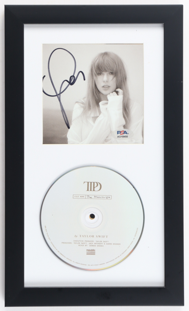Taylor Swift Signed Custom Framed "The Tortured Poets Department" CD Insert Display (PSA) at PristineAuction.com Taylor Swift Signed Custom Framed "The Tortured Poets Department" CD Insert Display (PSA) at PristineAuction.com
