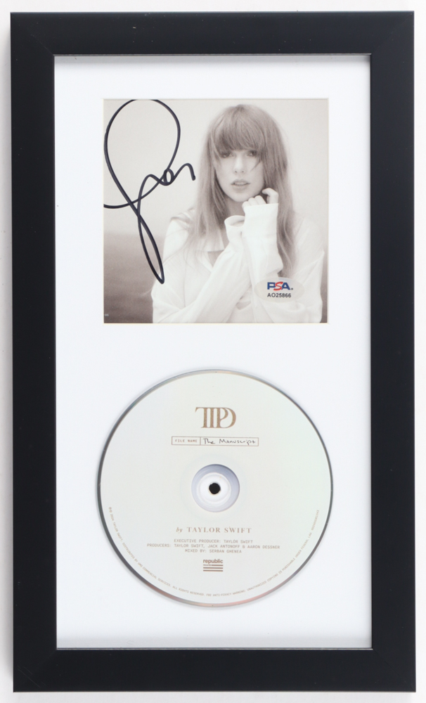 Signed Insert Cd Taylor Swift Signed Custom Framed