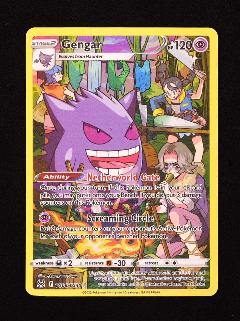 Gengar 2022 Pokemon Sword and Shield Lost Origin Trainer Gallery #TG06 Holo at PristineAuction.com Gengar 2022 Pokemon Sword and Shield Lost Origin Trainer Gallery #TG06 Holo at PristineAuction.com
