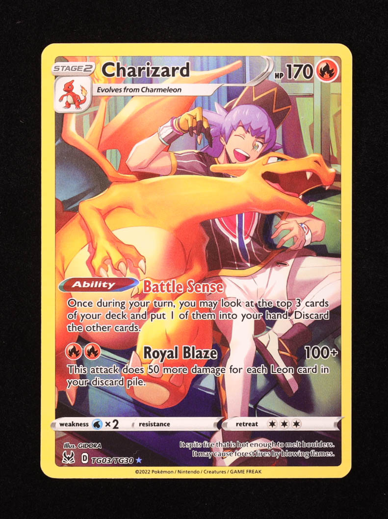 Charizard 2022 Pokemon Sword and Shield Lost Origin Trainer Gallery #TG03 Holo at PristineAuction.com Charizard 2022 Pokemon Sword and Shield Lost Origin Trainer Gallery #TG03 Holo at PristineAuction.com