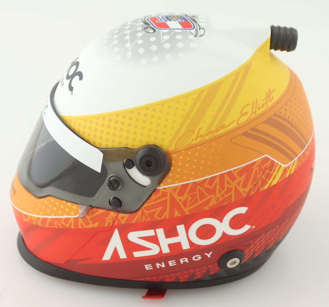 Chase Elliott ASHOC Energy NASCAR 1:2 Scale Mini-Helmet at PristineAuction.com Chase Elliott ASHOC Energy NASCAR 1:2 Scale Mini-Helmet at PristineAuction.com