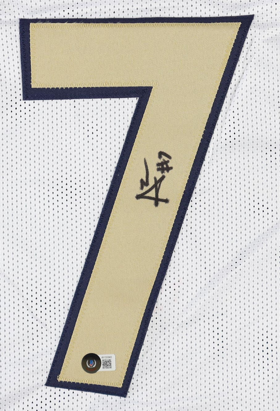 Audric Estime Signed Jersey (Beckett) at PristineAuction.com Audric Estime Signed Jersey (Beckett) at PristineAuction.com