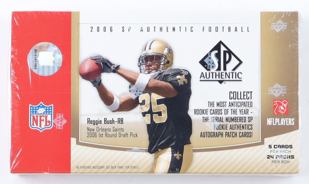 2006 Upper Deck SP Authentic Football Hobby Box with (24) Packs at PristineAuction.com 2006 Upper Deck SP Authentic Football Hobby Box with (24) Packs at PristineAuction.com