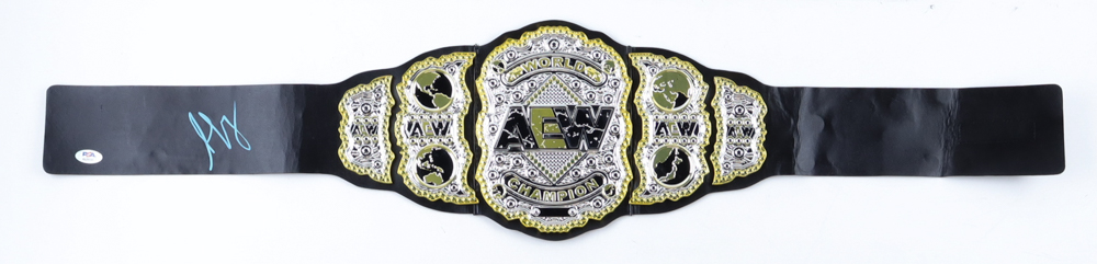"Hangman" Adam Page Signed AEW World Heavyweight Championship Belt (PSA) at PristineAuction.com "Hangman" Adam Page Signed AEW World Heavyweight Championship Belt (PSA) at PristineAuction.com